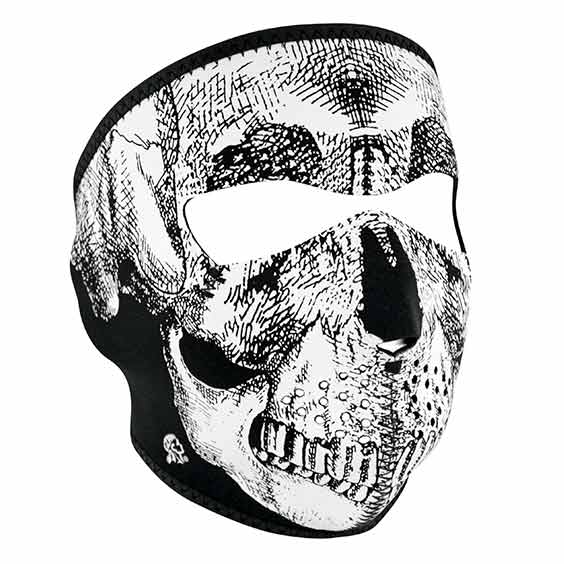 Glow In The Dark Skull Neoprene Face Mask Cb Distributors