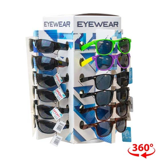 Unisex Sunglasses 4 Panel Counter Display Cb Distributors Inc 5018