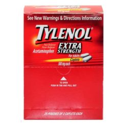 Tylenol Extra Strength pain reliver dispenser box