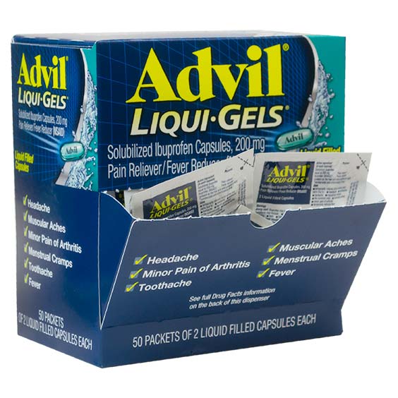 Advil Liquid Gels 2-pack 50ct Dispenser Box - CB Distributors, Inc.