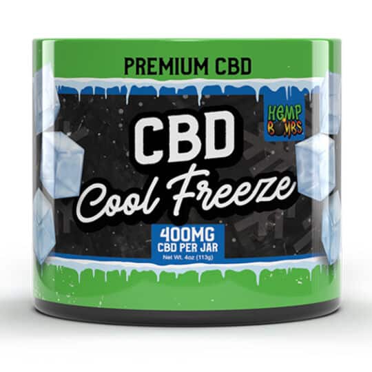 Hemp Bombs 400mg CBD Cool Freeze Rub 4oz Jars front view