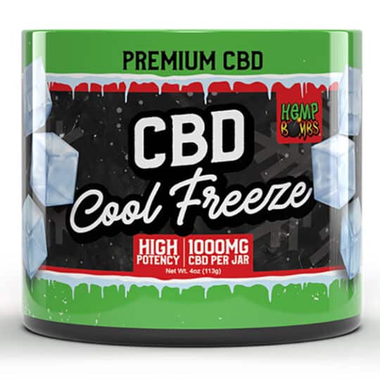 Hemp Bombs 1000mg Cool Freeze 4oz jars front view