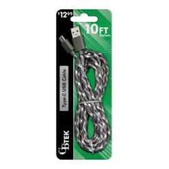 CBTEK TYPE-C 10FT CAMO NYLON $12.99 CABLES 5/DSP 20/CS