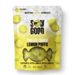 Lemon Puffs Freeze Dried Candy 1oz resealable bag front side