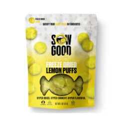 Lemon Puffs Freeze Dried Candy 1oz resealable bag front side