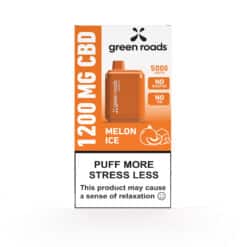 Green Roads Melon Ice 1200MG CBD Vape box front.