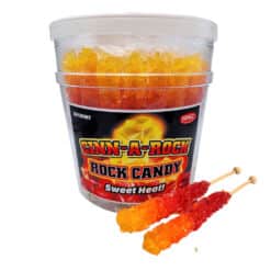 Cinn-a-Rock Candy on a Stick in display Jar with 36 eaches.