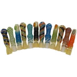 CHILLUM 3" FRIT GLASS PIPES in a variety of 12 colors.