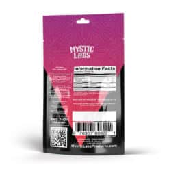 Mystic Labs 7OH Kratom 36mg Gummies Berry flavor in 12 count pack. Back of pack shown.