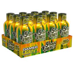 5 hour Energy Gamer Shot bottles display in new Ultimate Citrus flavor.