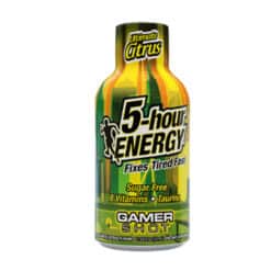 5 hour Energy Gamer Shot bottle in new Ultimate Citrus flavor.