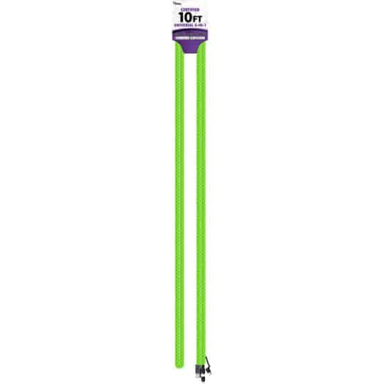 CBTEK 3 in 1 10ft Nylon Hanging Cable shown in light green color.